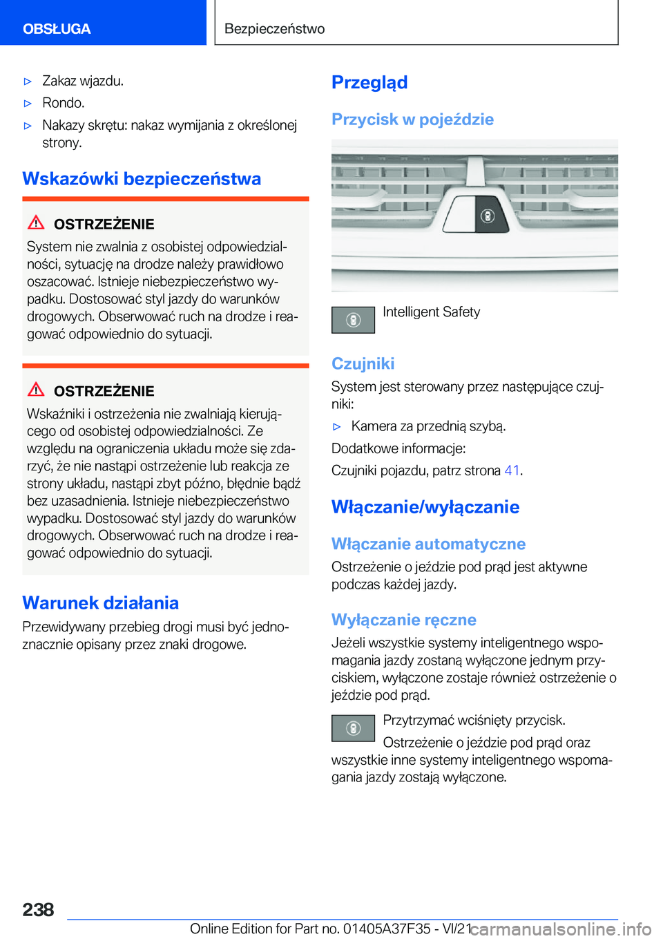 BMW 5 SERIES 2022  Instrukcja obsługi (in Polish) 'x�Z�a�k�a�z��w�j�a�z�d�u�.'x�R�o�n�d�o�.'x�N�a�k�a�z�y��s�k�r�