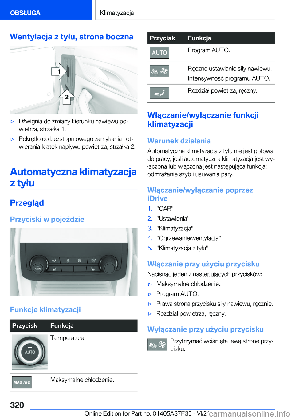 BMW 5 SERIES 2022  Instrukcja obsługi (in Polish) �W�e�n�t�y�l�a�c�j�a��z��t�y�ł�u�,��s�t�r�o�n�a��b�o�c�z�n�a'x�D7�w�i�g�n�i�a��d�o��z�m�i�a�n�y��k�i�e�r�u�n�k�u��n�a�w�i�e�w�u��p�oj
�w�i�e�t�r�z�a�,��s�t�r�z�a�ł�k�a��1�.'x�P�