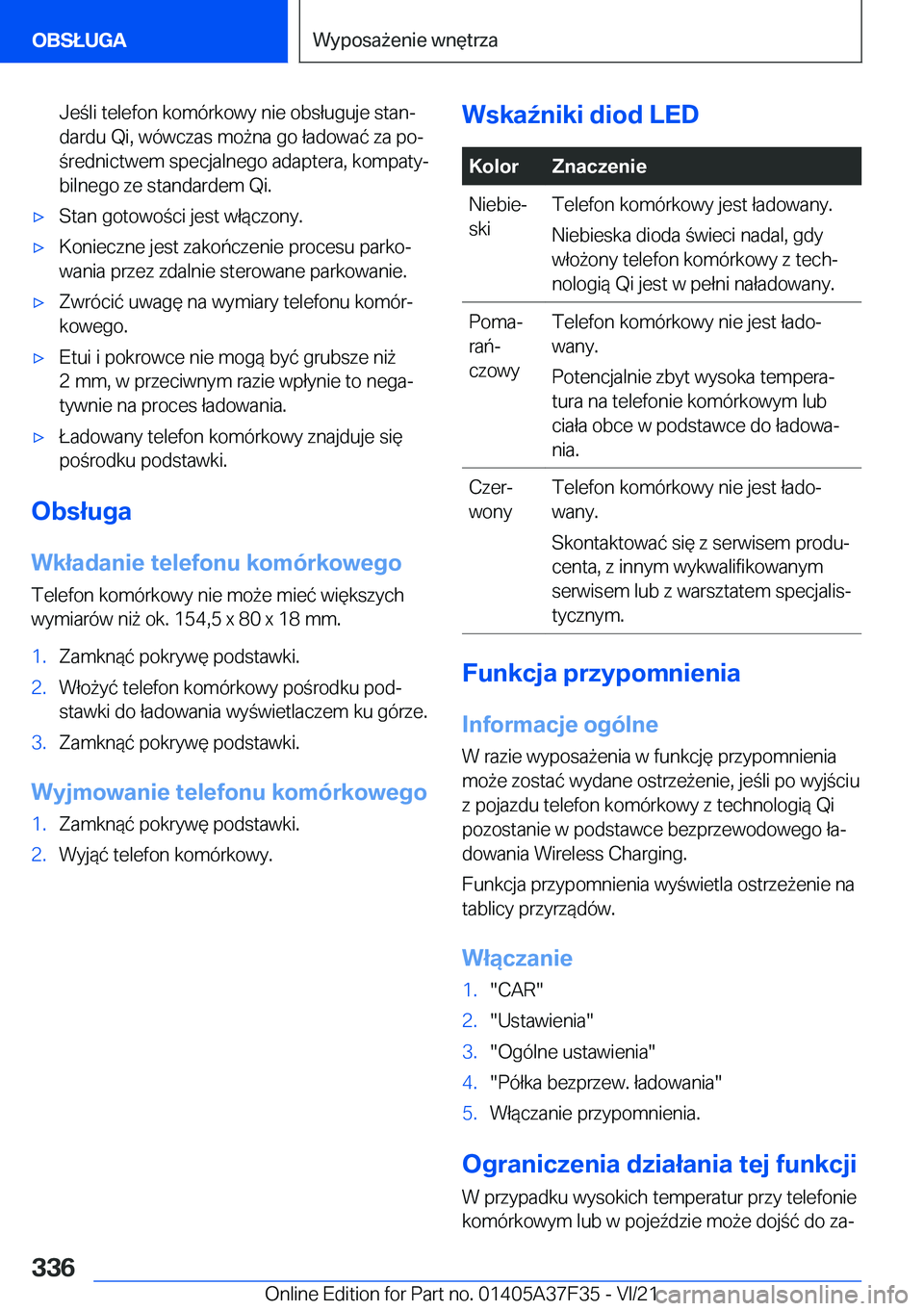 BMW 5 SERIES 2022  Instrukcja obsługi (in Polish) �J�e�l�i��t�e�l�e�f�o�n��k�o�m�