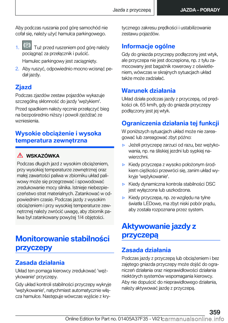 BMW 5 SERIES 2022  Instrukcja obsługi (in Polish) �A�b�y��p�o�d�c�z�a�s��r�u�s�z�a�n�i�a��p�o�d��g�