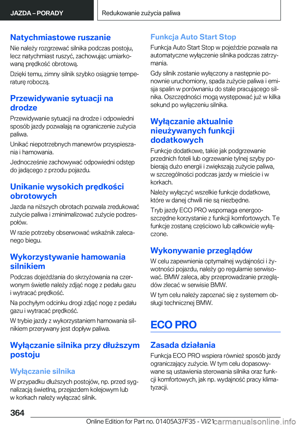 BMW 5 SERIES 2022  Instrukcja obsługi (in Polish) �N�a�t�y�c�h�m�i�a�s�t�o�w�e��r�u�s�z�a�n�i�e
�N�i�e��n�a�l�e9�y��r�o�z�g�r�z�e�w�a�
