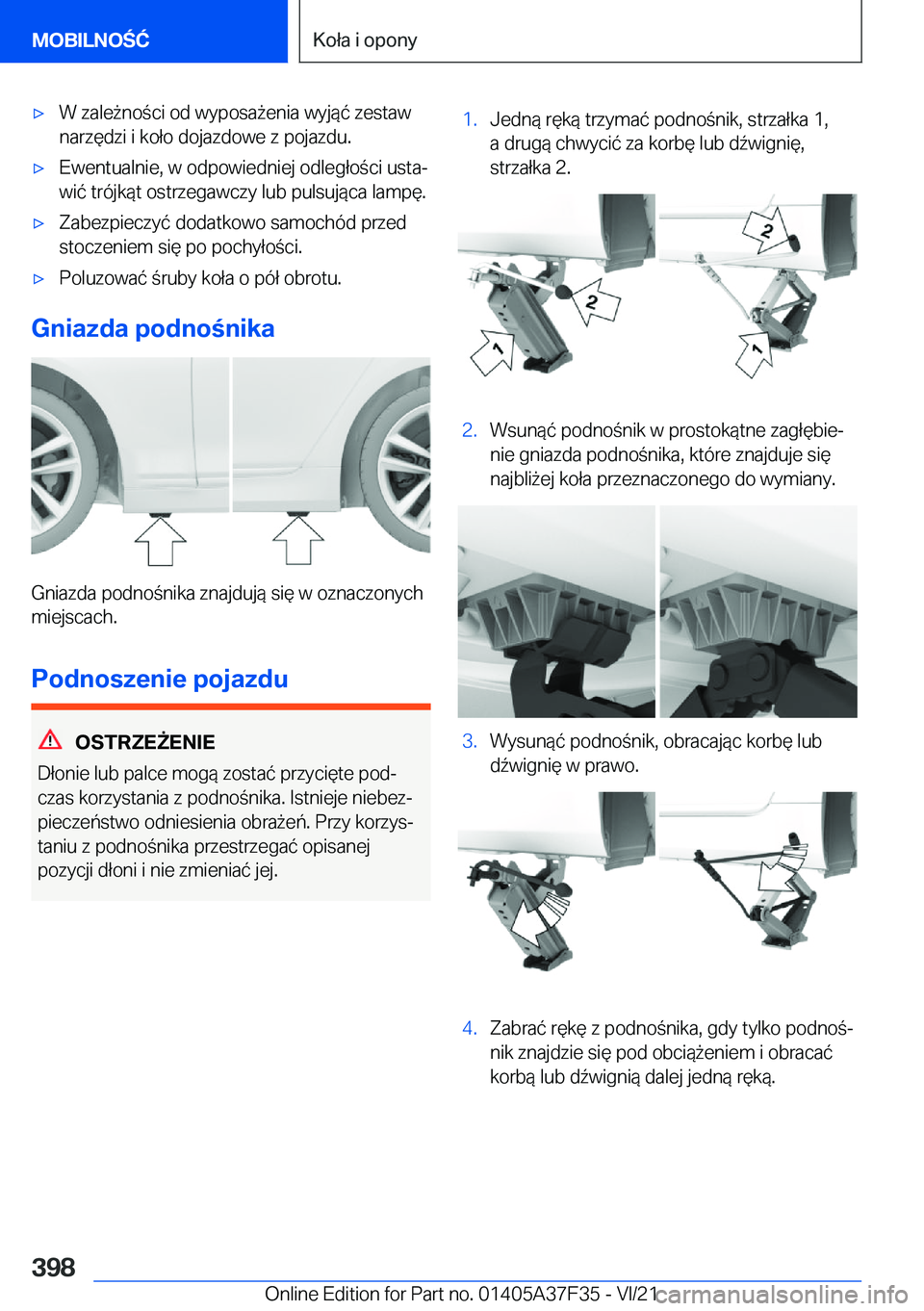 BMW 5 SERIES 2022  Instrukcja obsługi (in Polish) 'x�W��z�a�l�e9�n�o�c�i��o�d��w�y�p�o�s�a9�e�n�i�a��w�y�j�