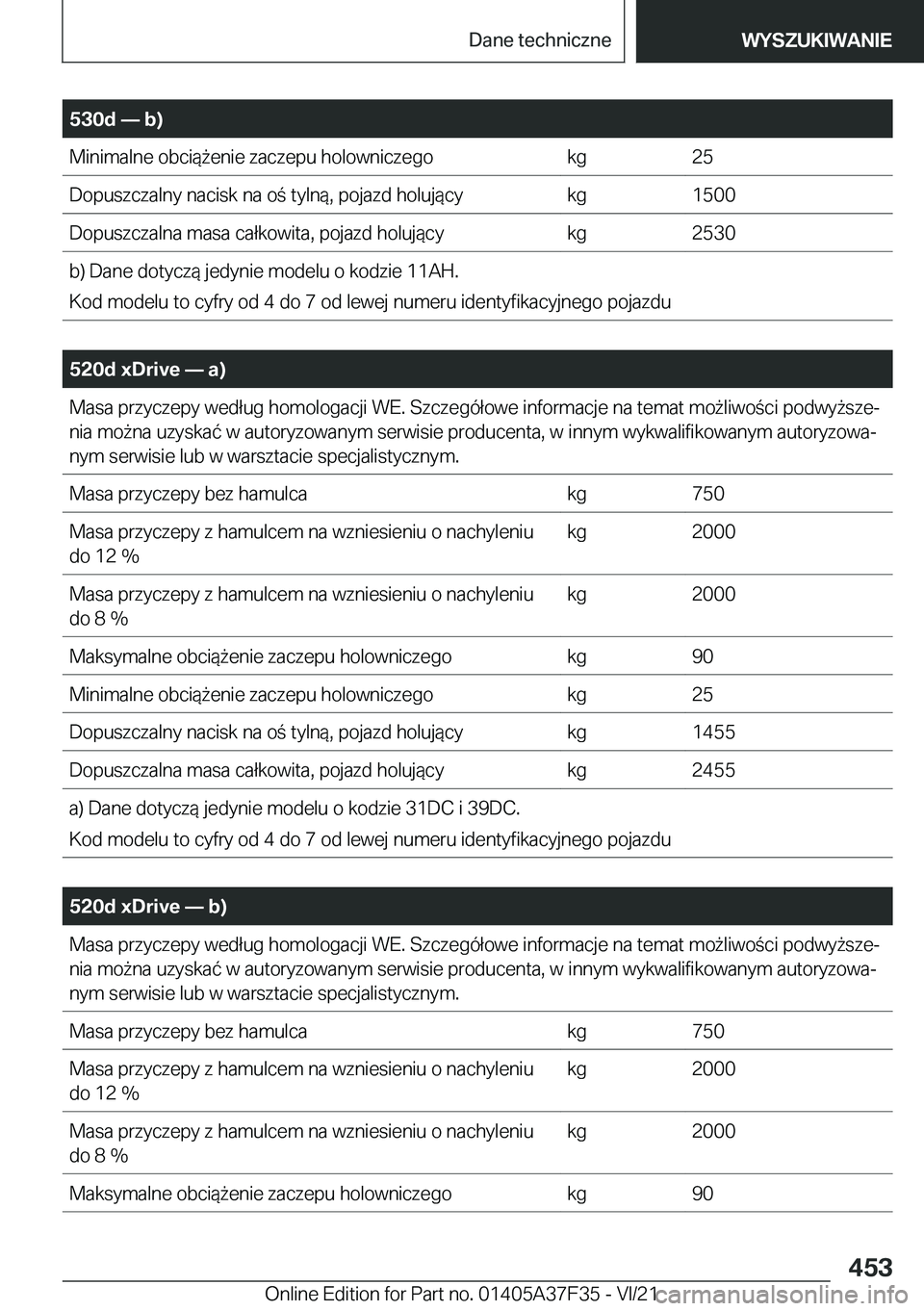 BMW 5 SERIES 2022  Instrukcja obsługi (in Polish) �5�3�0�d�n��b�
�M�i�n�i�m�a�l�n�e��o�b�c�i�