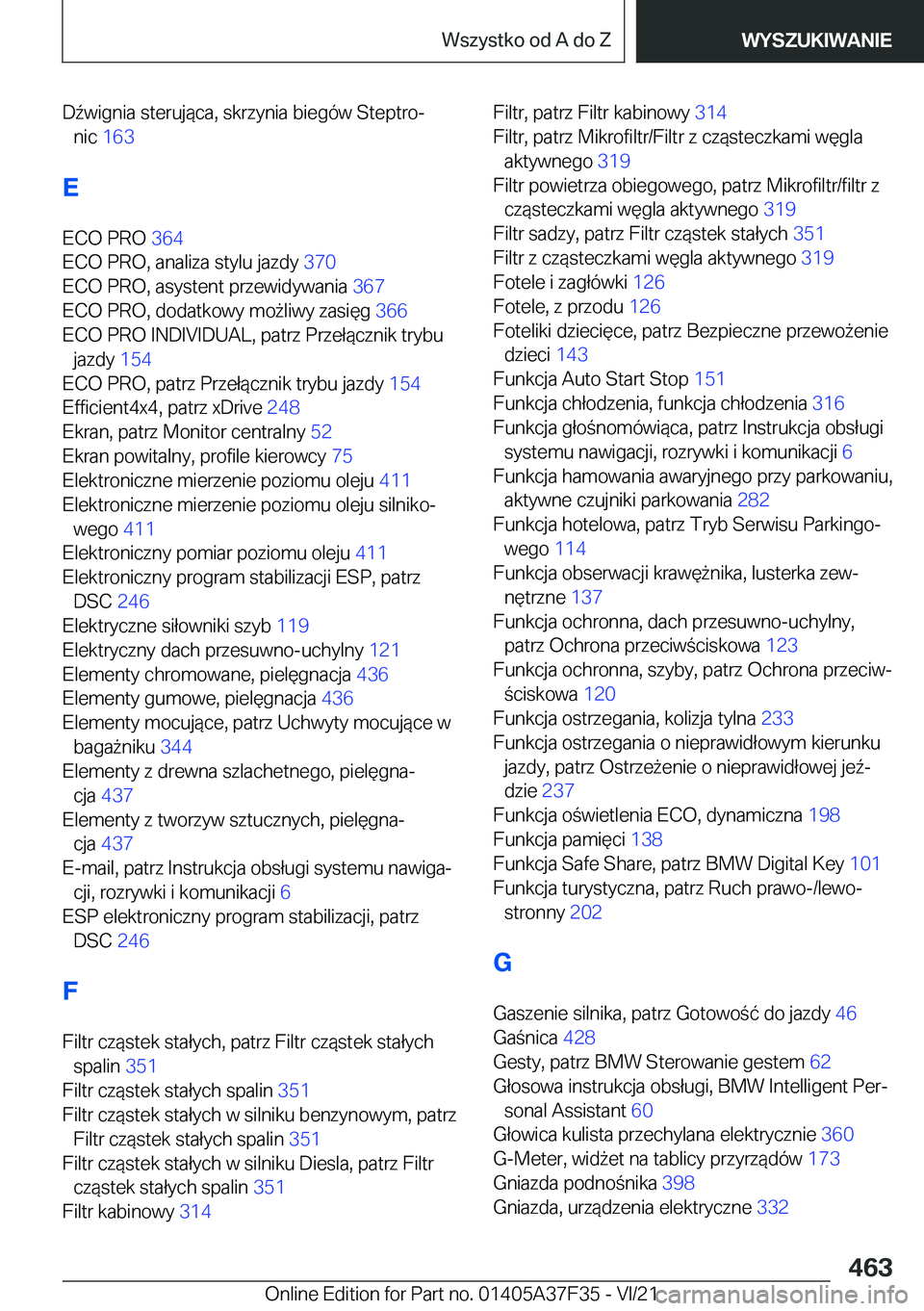 BMW 5 SERIES 2022  Instrukcja obsługi (in Polish) �D7�w�i�g�n�i�a��s�t�e�r�u�j�