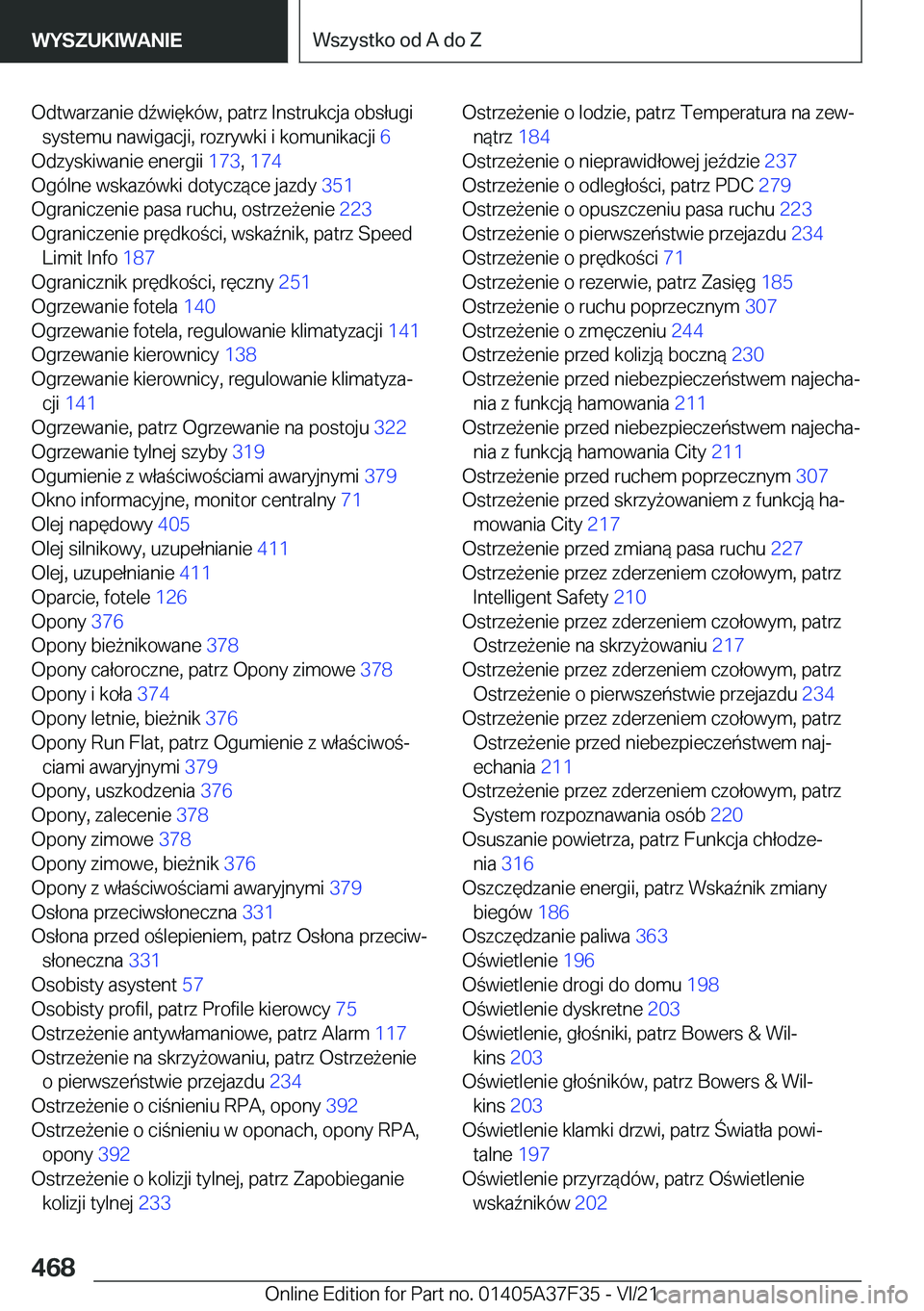 BMW 5 SERIES 2022  Instrukcja obsługi (in Polish) �O�d�t�w�a�r�z�a�n�i�e��d7�w�i�