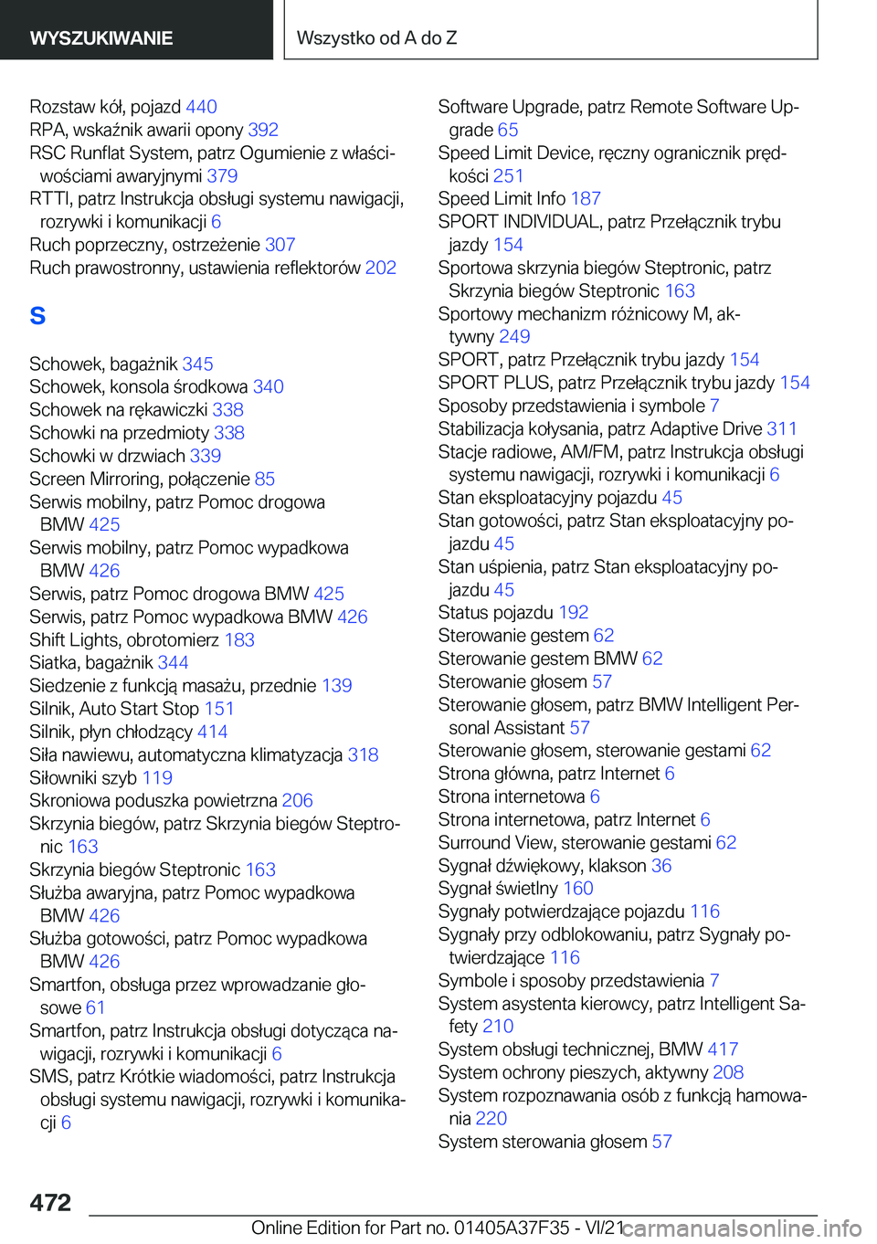 BMW 5 SERIES 2022  Instrukcja obsługi (in Polish) �R�o�z�s�t�a�w��k�