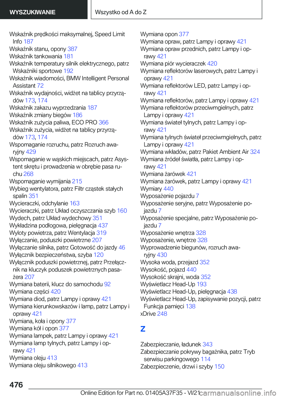 BMW 5 SERIES 2022  Instrukcja obsługi (in Polish) �W�s�k�a7�n�i�k��p�r�
