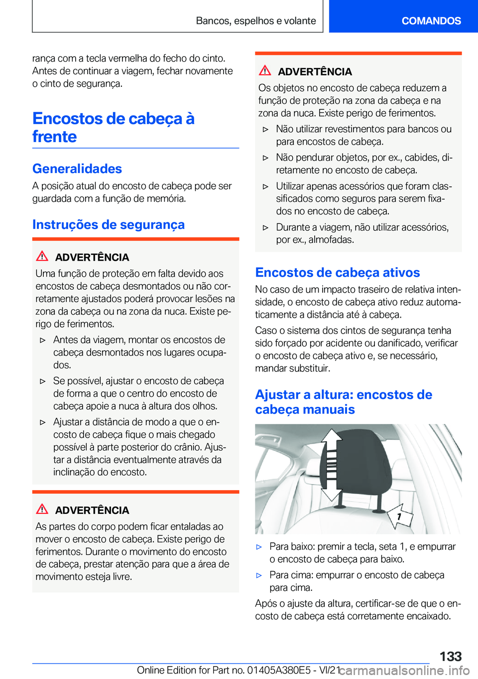 BMW 5 SERIES 2022  Manual do condutor (in Portuguese) �r�a�n�