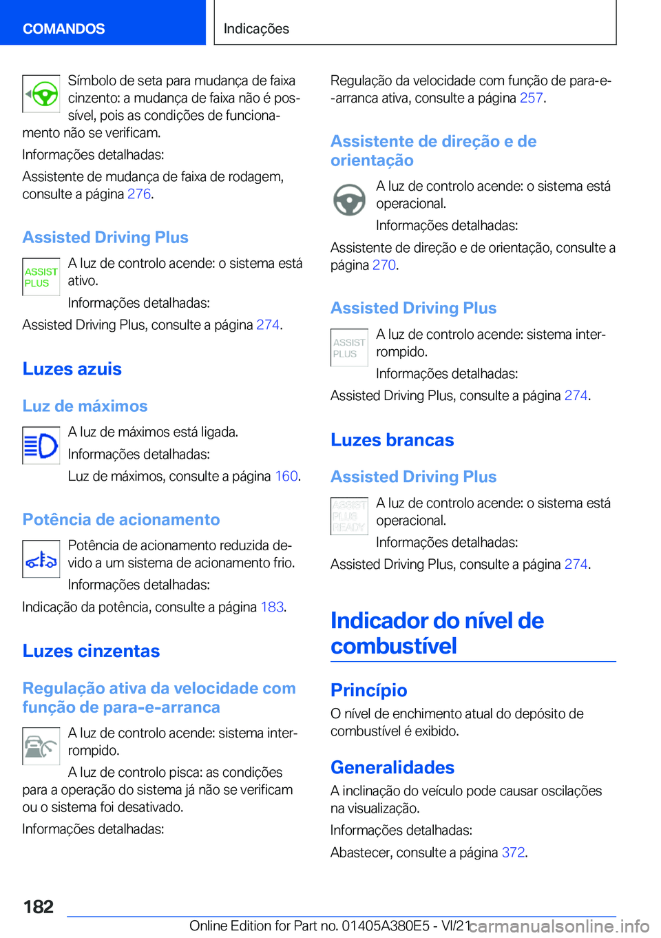 BMW 5 SERIES 2022  Manual do condutor (in Portuguese) �S�