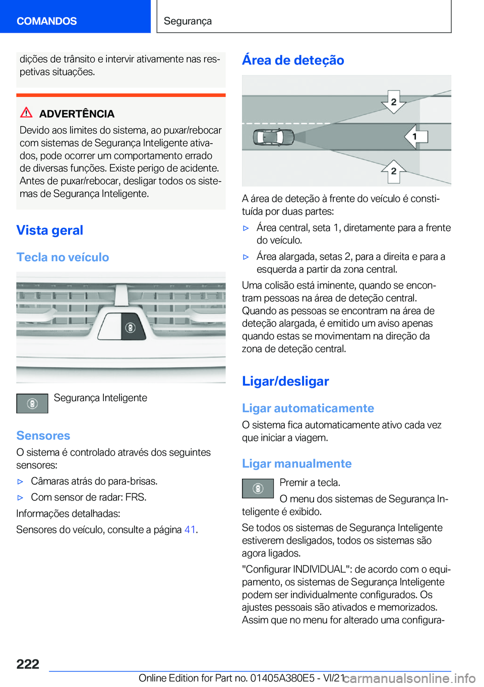 BMW 5 SERIES 2022  Manual do condutor (in Portuguese) �d�i�