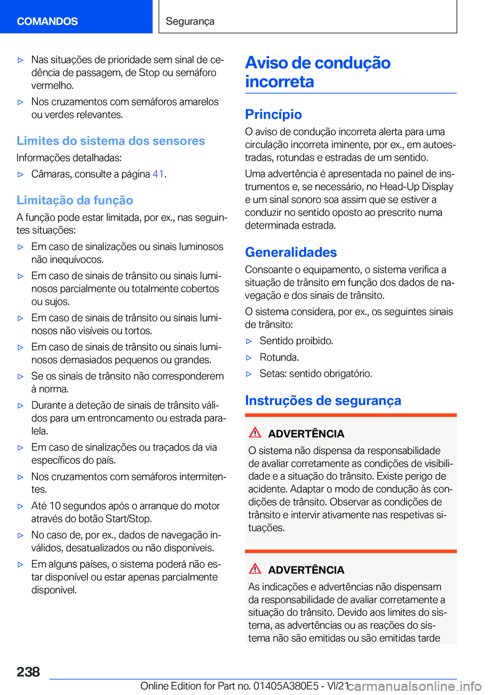 BMW 5 SERIES 2022  Manual do condutor (in Portuguese) x�N�a�s��s�i�t�u�a�