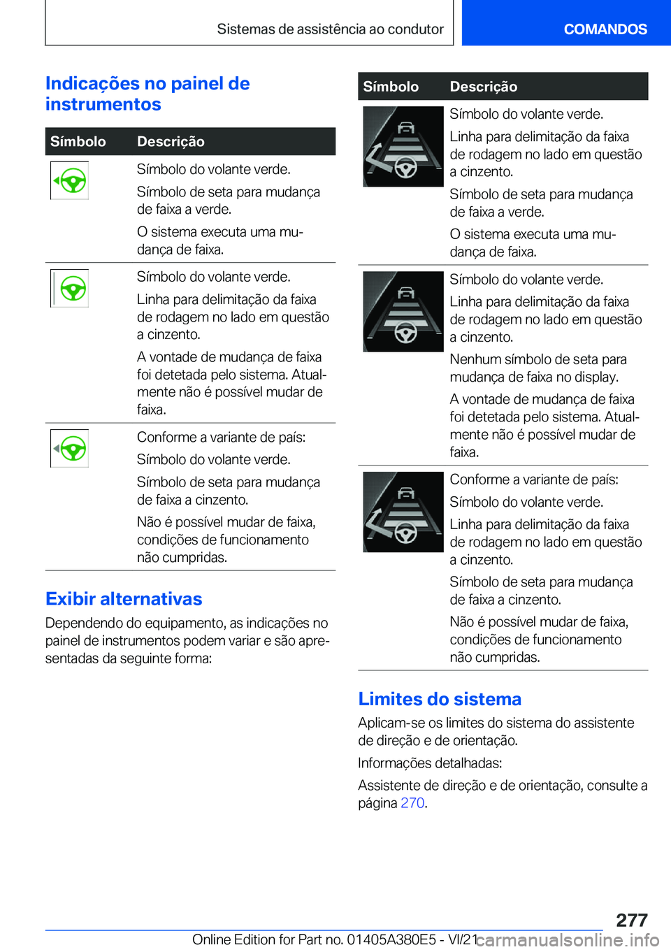 BMW 5 SERIES 2022  Manual do condutor (in Portuguese) �I�n�d�i�c�a�