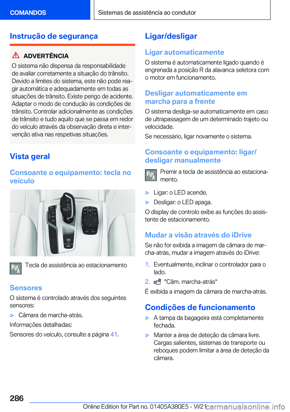 BMW 5 SERIES 2022  Manual do condutor (in Portuguese) �I�n�s�t�r�u�