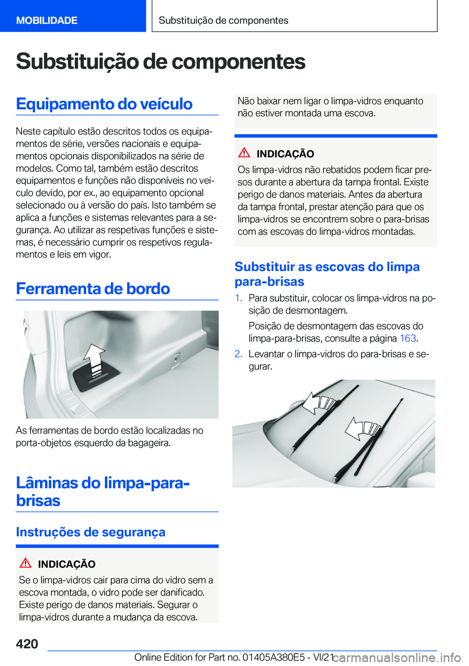 BMW 5 SERIES 2022  Manual do condutor (in Portuguese) �S�u�b�s�t�i�t�u�i�