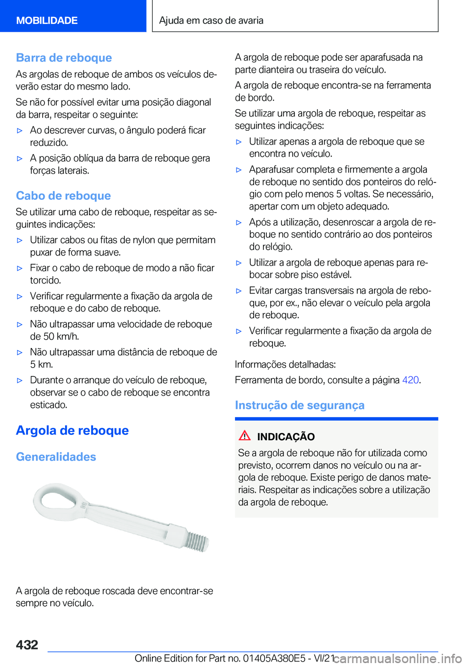 BMW 5 SERIES 2022  Manual do condutor (in Portuguese) �B�a�r�r�a��d�e��r�e�b�o�q�u�e�A�s��a�r�g�o�l�a�s��d�e��r�e�b�o�q�u�e��d�e��a�m�b�o�s��o�s��v�e�