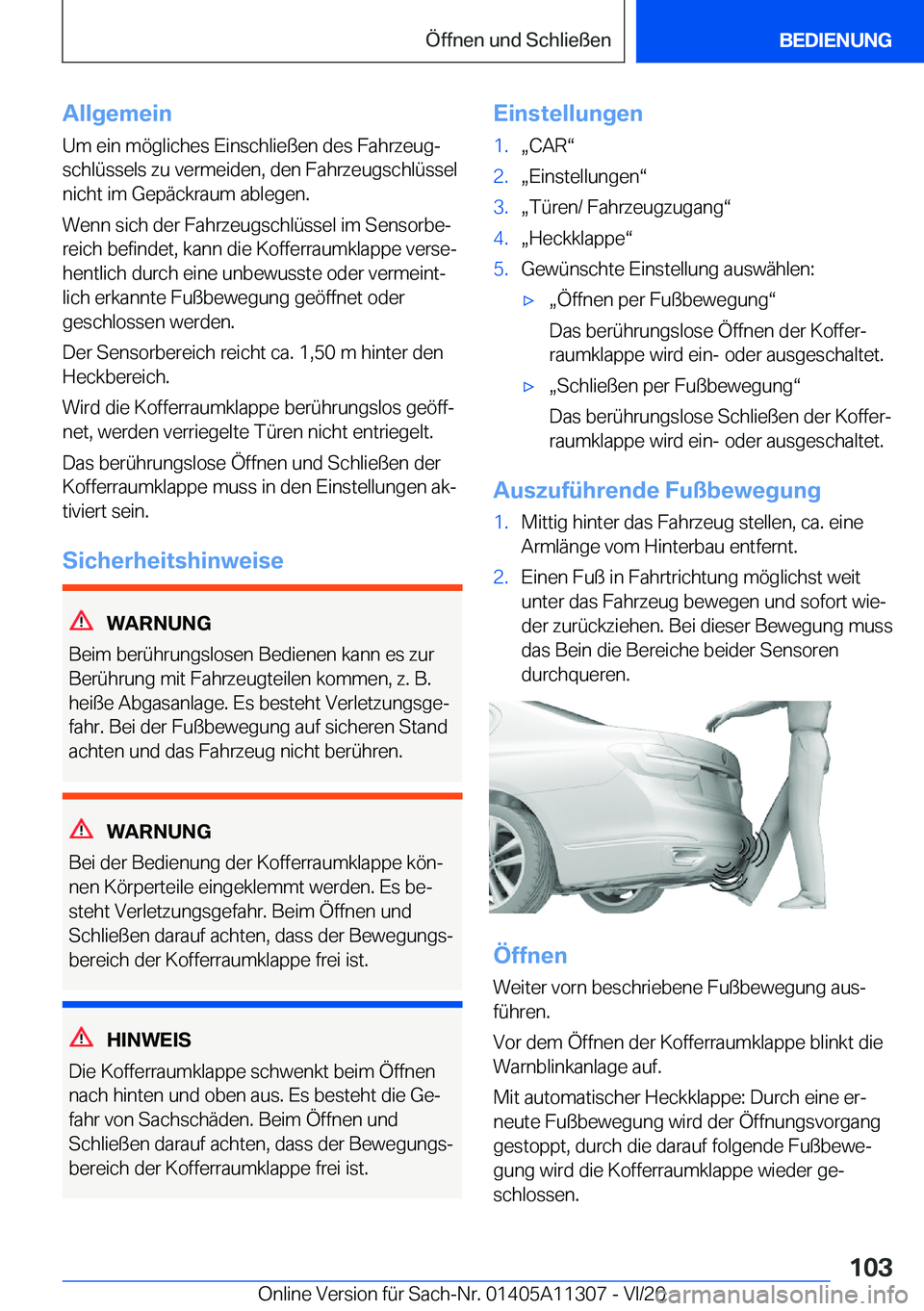 BMW 5 SERIES 2021  Betriebsanleitungen (in German) �A�l�l�g�e�m�e�i�n�U�m��e�i�n��m�