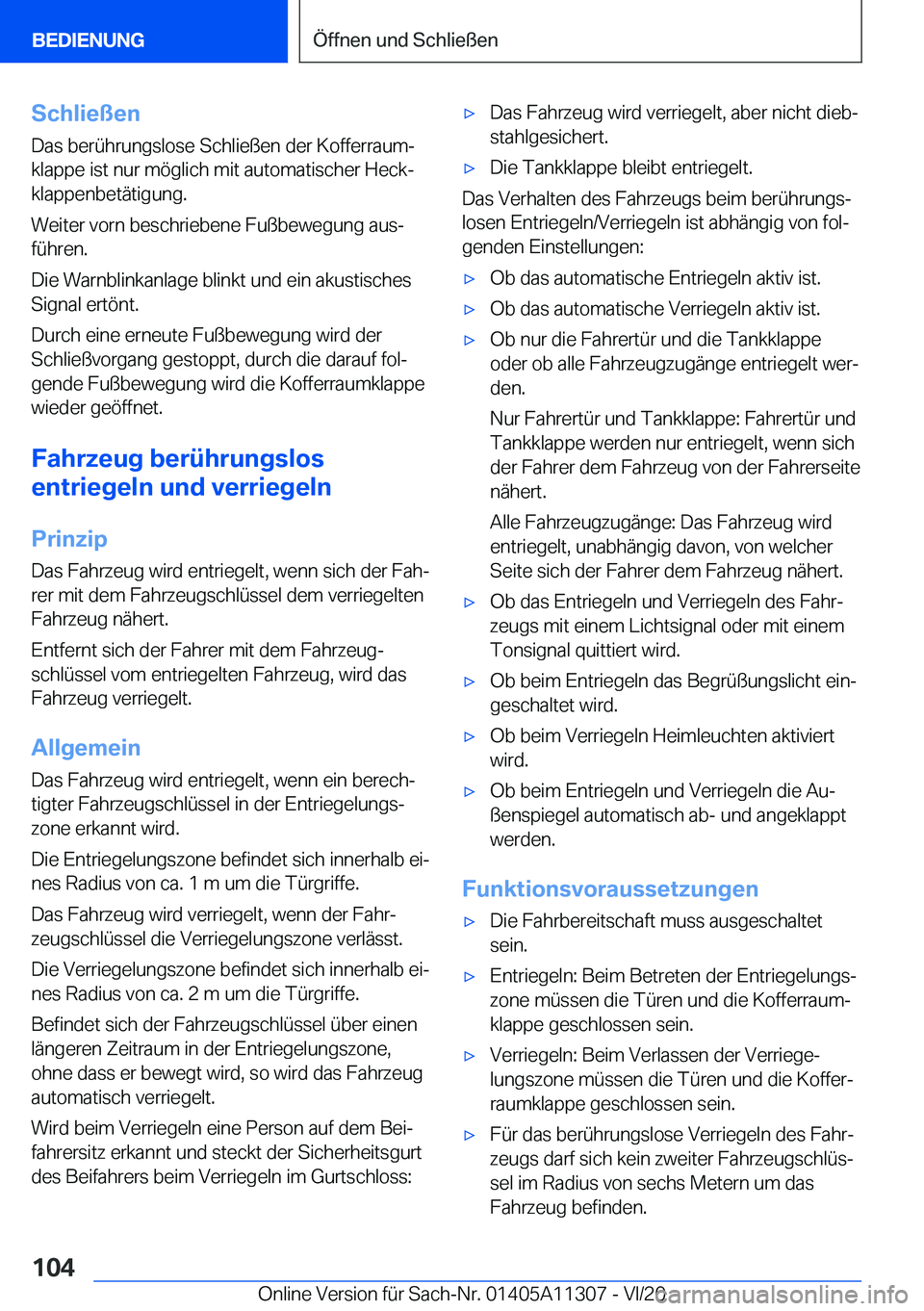 BMW 5 SERIES 2021  Betriebsanleitungen (in German) �S�c�h�l�i�e�