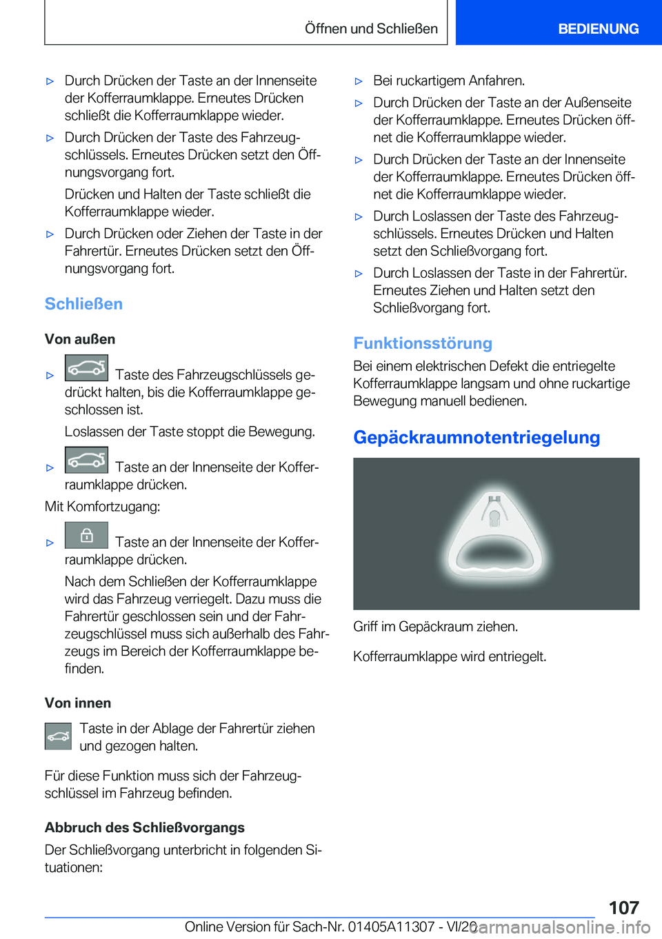BMW 5 SERIES 2021  Betriebsanleitungen (in German) x�D�u�r�c�h��D�r�