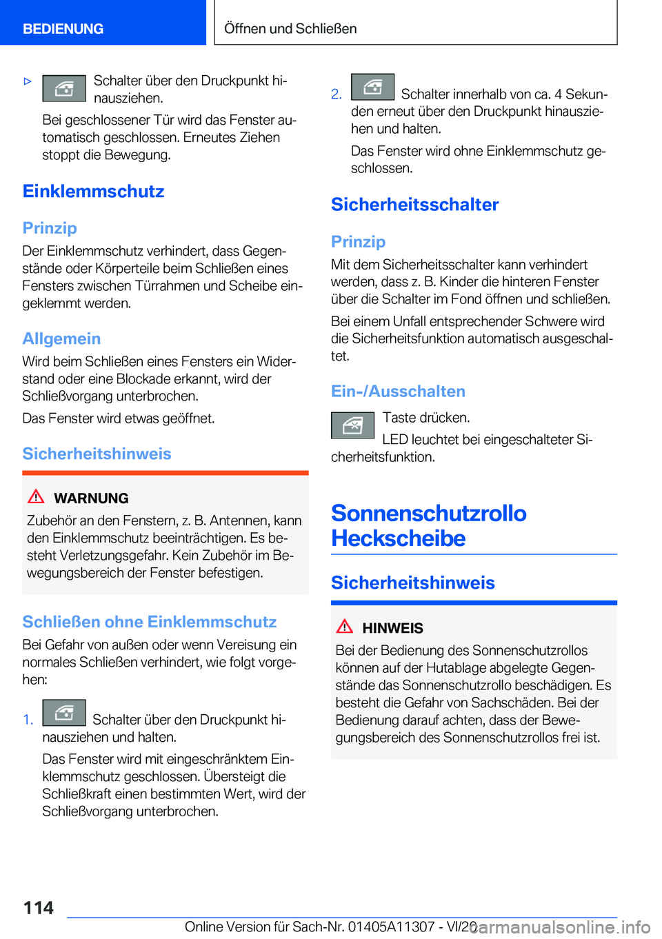 BMW 5 SERIES 2021  Betriebsanleitungen (in German) x�S�c�h�a�l�t�e�r��