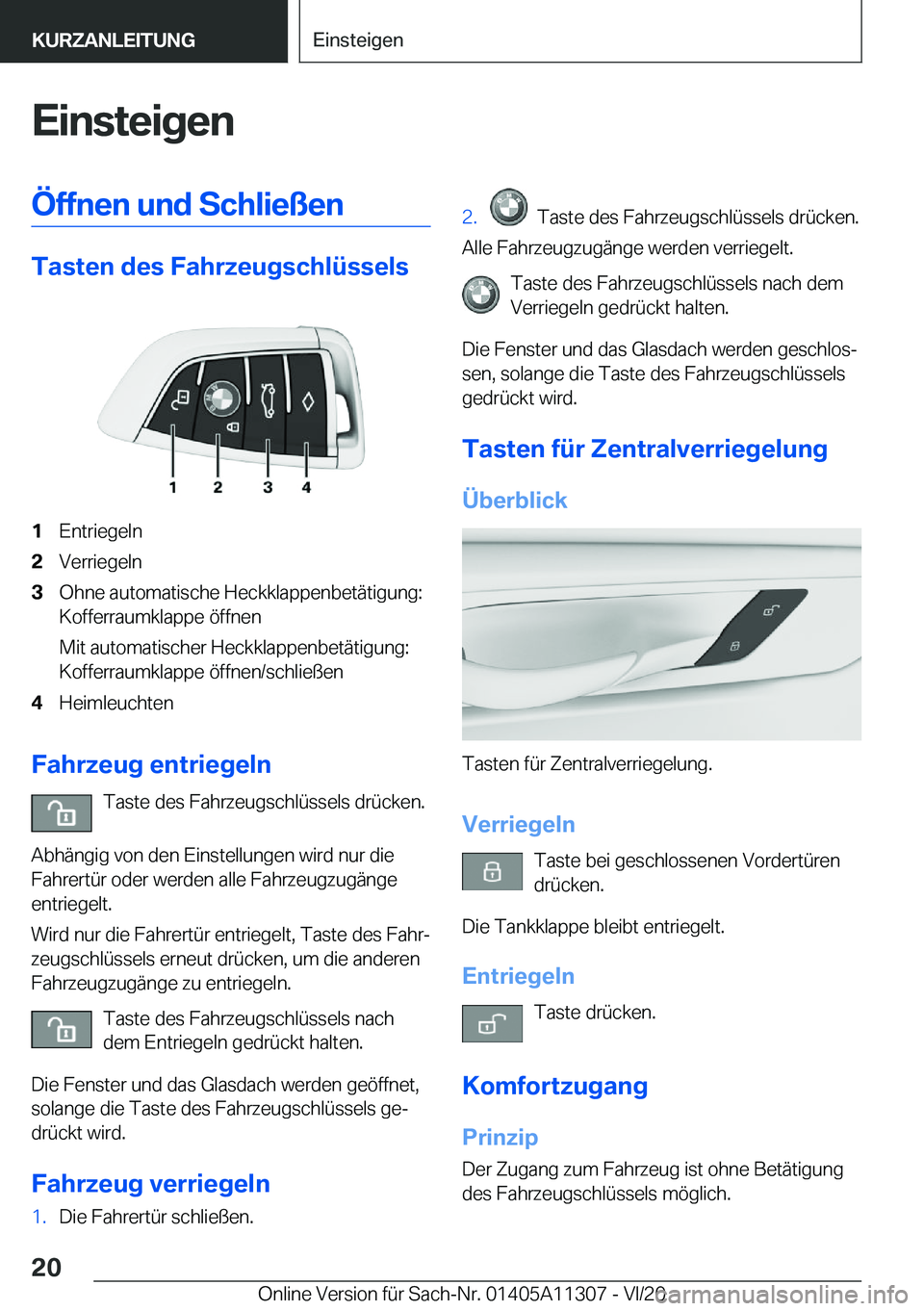 BMW 5 SERIES 2021  Betriebsanleitungen (in German) �E�i�n�s�t�e�i�g�e�n�