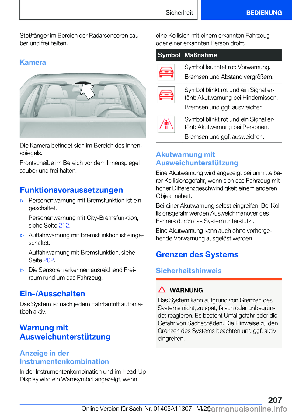 BMW 5 SERIES 2021  Betriebsanleitungen (in German) �S�t�o�