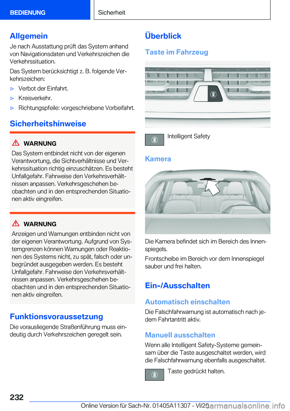 BMW 5 SERIES 2021  Betriebsanleitungen (in German) �A�l�l�g�e�m�e�i�n
�J�e��n�a�c�h��A�u�s�s�t�a�t�t�u�n�g��p�r�
