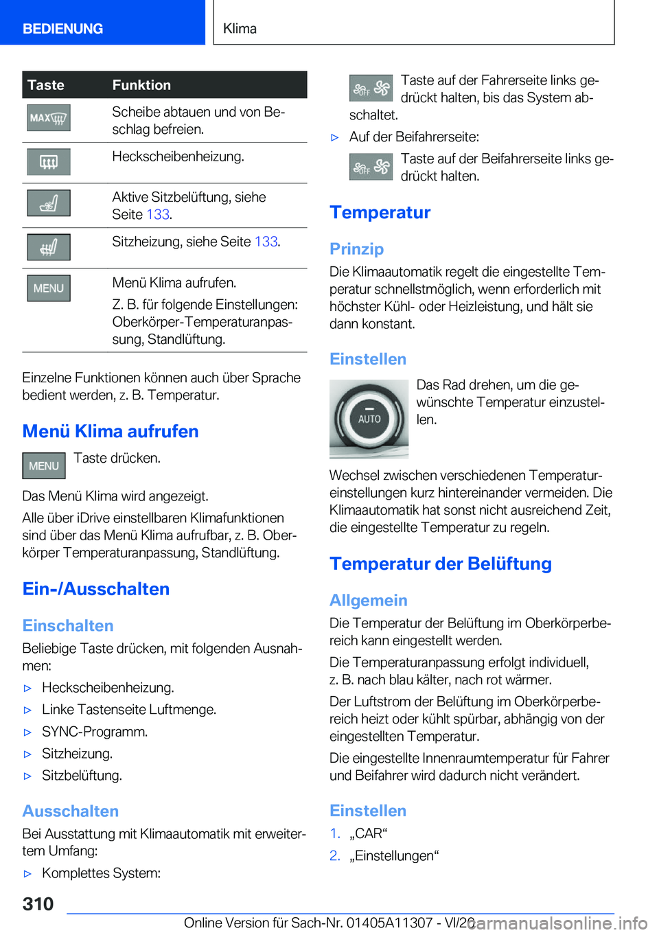 BMW 5 SERIES 2021  Betriebsanleitungen (in German) �T�a�s�t�e�F�u�n�k�t�i�o�n�S�c�h�e�i�b�e��a�b�t�a�u�e�n��u�n�d��v�o�n��B�ej
�s�c�h�l�a�g��b�e�f�r�e�i�e�n�.�H�e�c�k�s�c�h�e�i�b�e�n�h�e�i�z�u�n�g�.�A�k�t�i�v�e��S�i�t�z�b�e�l�