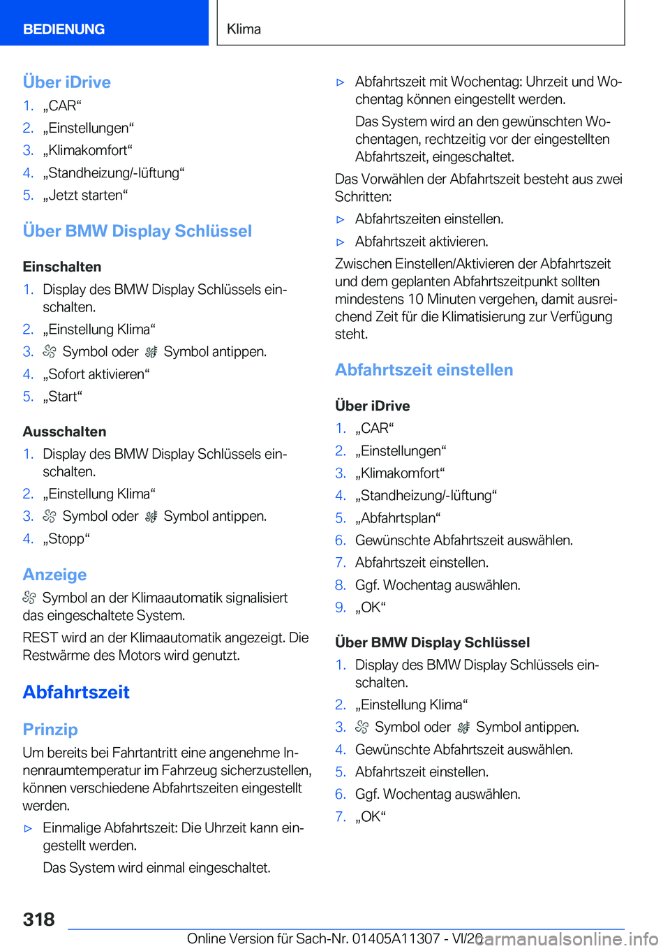 BMW 5 SERIES 2021  Betriebsanleitungen (in German) �