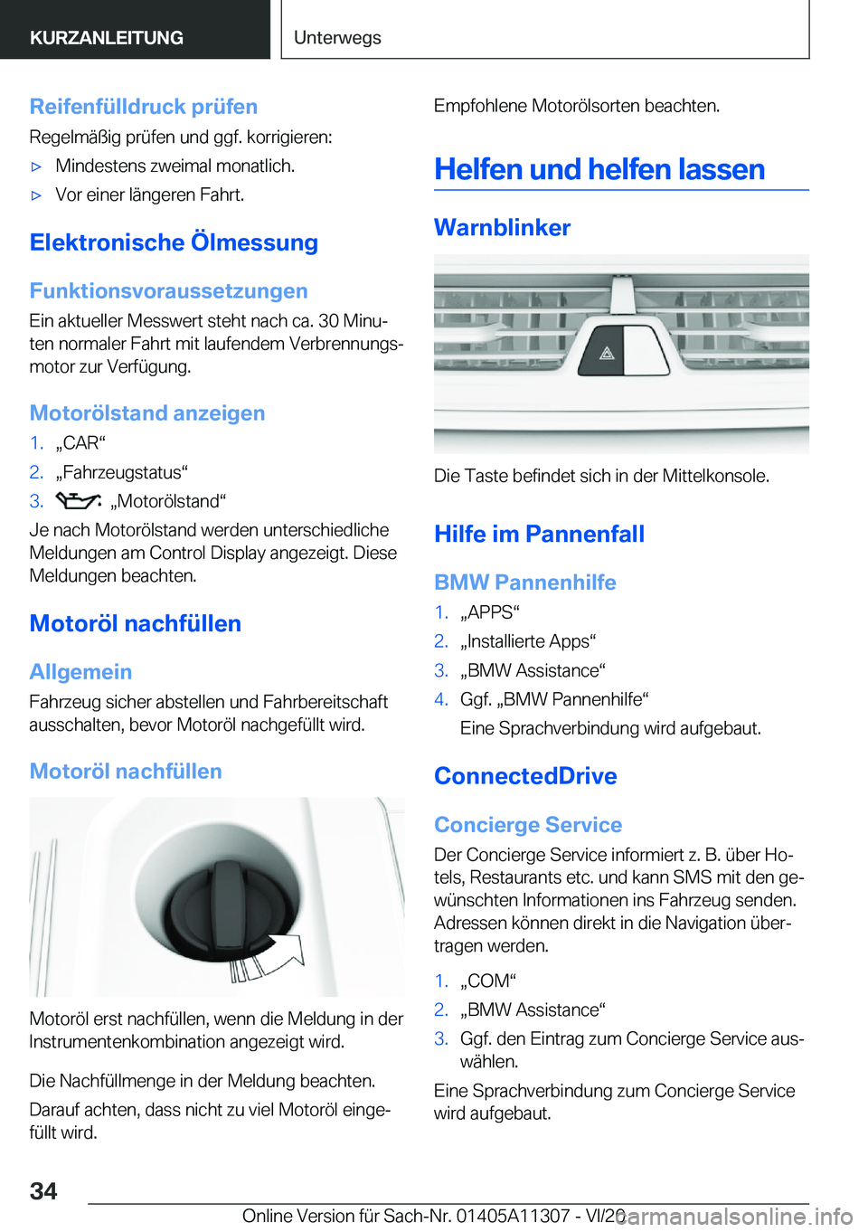 BMW 5 SERIES 2021  Betriebsanleitungen (in German) �R�e�i�f�e�n�f�