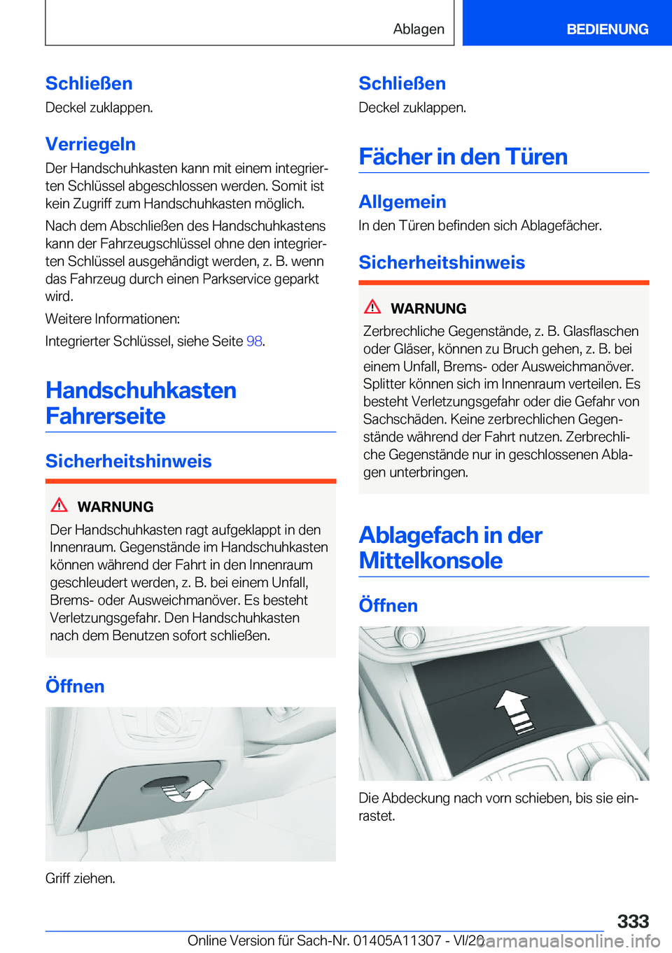 BMW 5 SERIES 2021  Betriebsanleitungen (in German) �S�c�h�l�i�e�