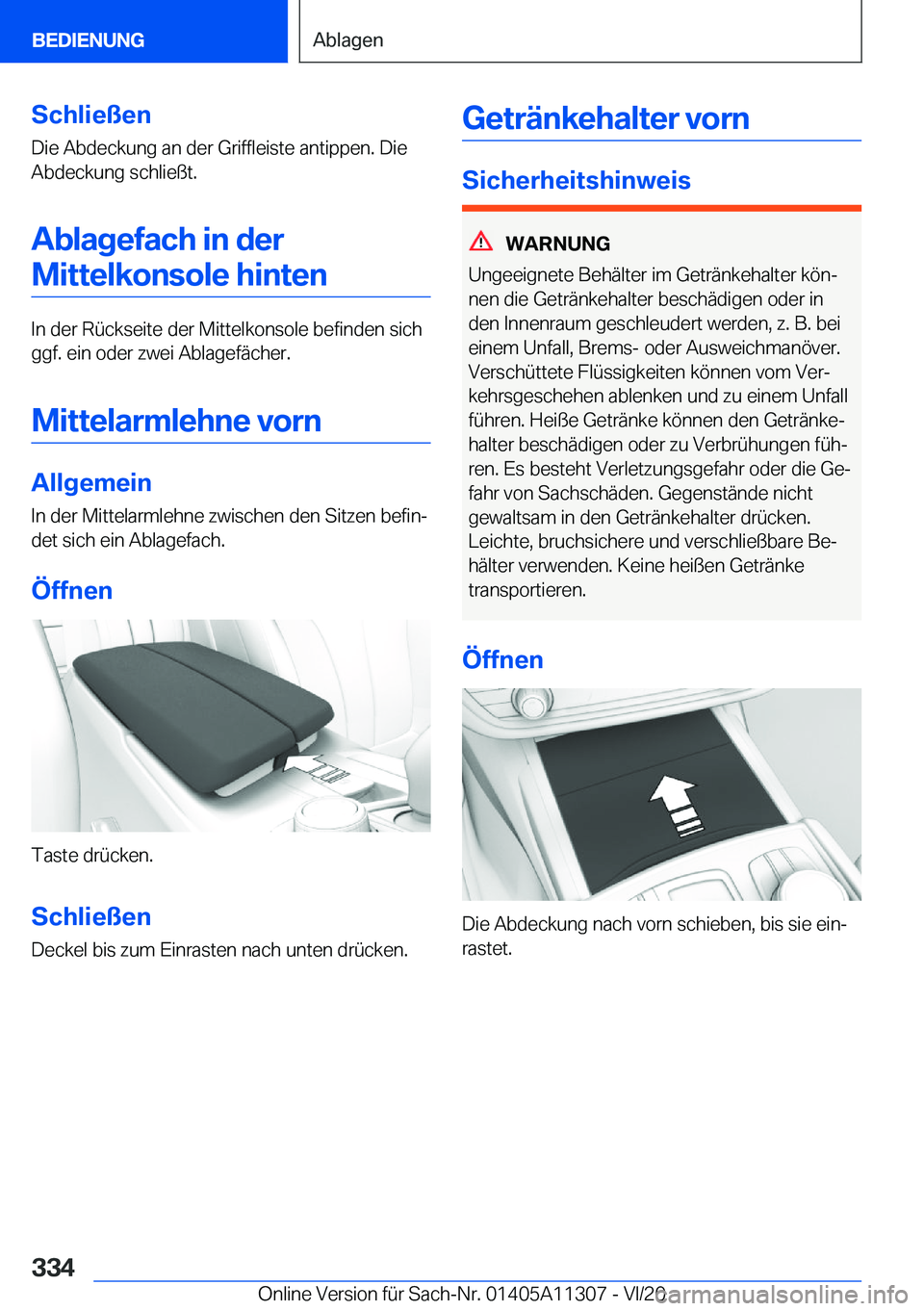BMW 5 SERIES 2021  Betriebsanleitungen (in German) �S�c�h�l�i�e�