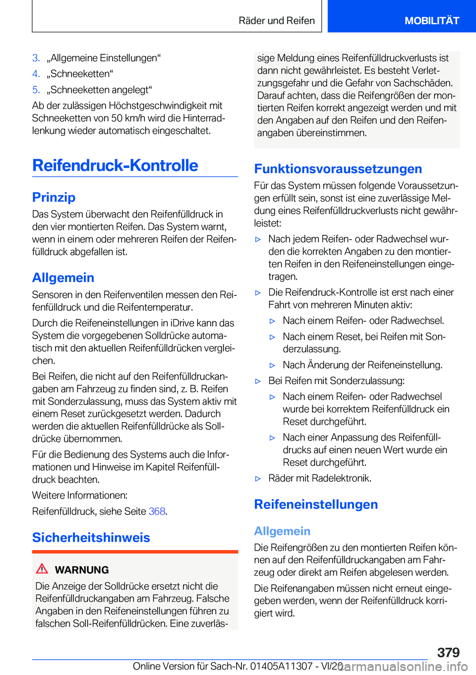 BMW 5 SERIES 2021  Betriebsanleitungen (in German) �3�.x�A�l�l�g�e�m�e�i�n�e��E�i�n�s�t�e�l�l�u�n�g�e�nv�4�.x�S�c�h�n�e�e�k�e�t�t�e�nv�5�.x�S�c�h�n�e�e�k�e�t�t�e�n��a�n�g�e�l�e�g�tv
�A�b��d�e�r��z�u�l�