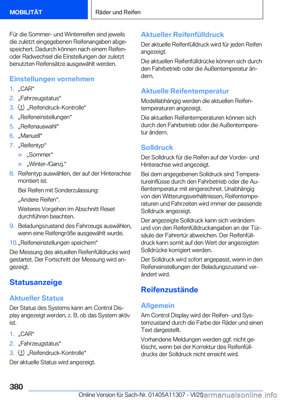 BMW 5 SERIES 2021  Betriebsanleitungen (in German) �F�
