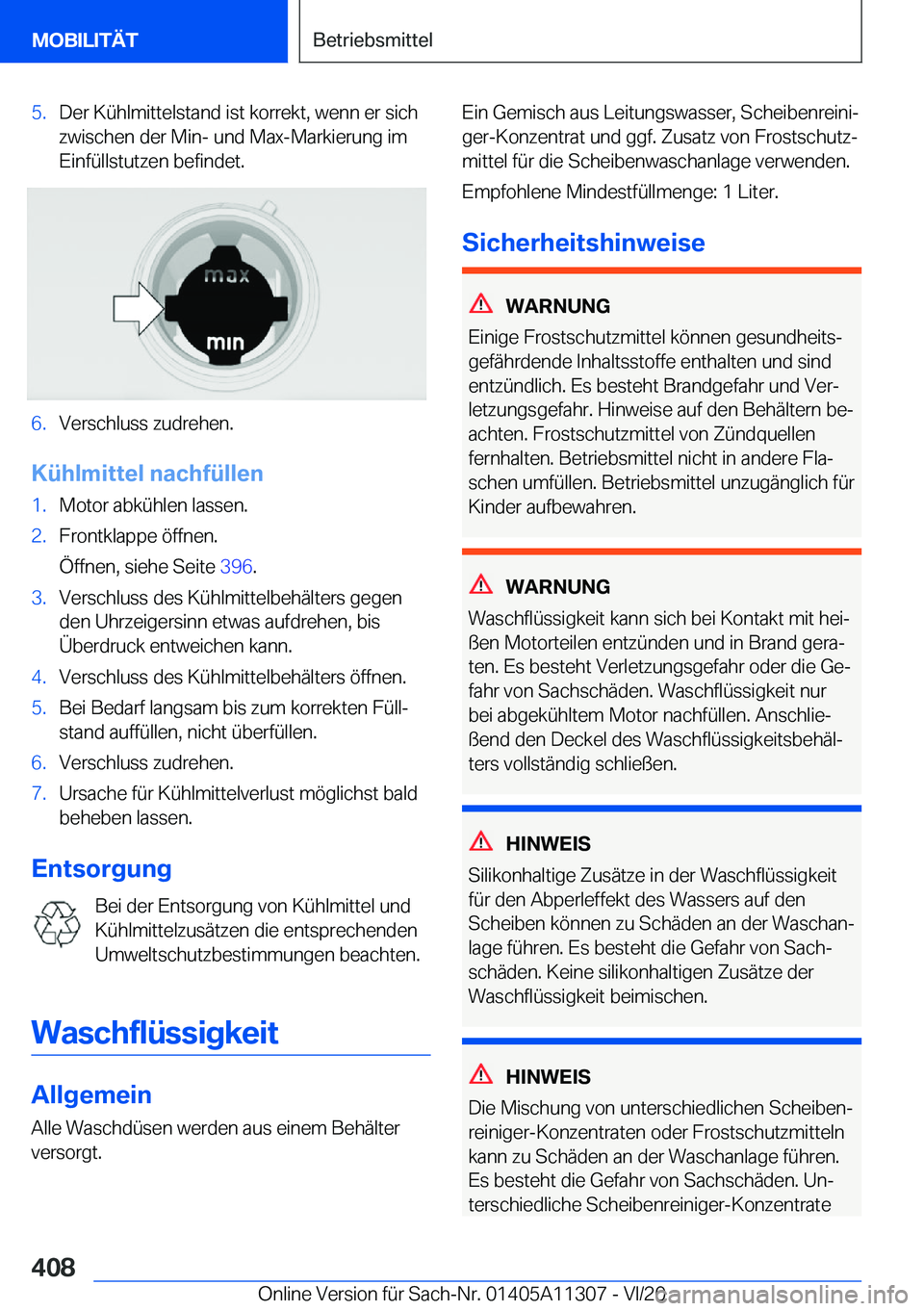 BMW 5 SERIES 2021  Betriebsanleitungen (in German) �5�.�D�e�r��K�