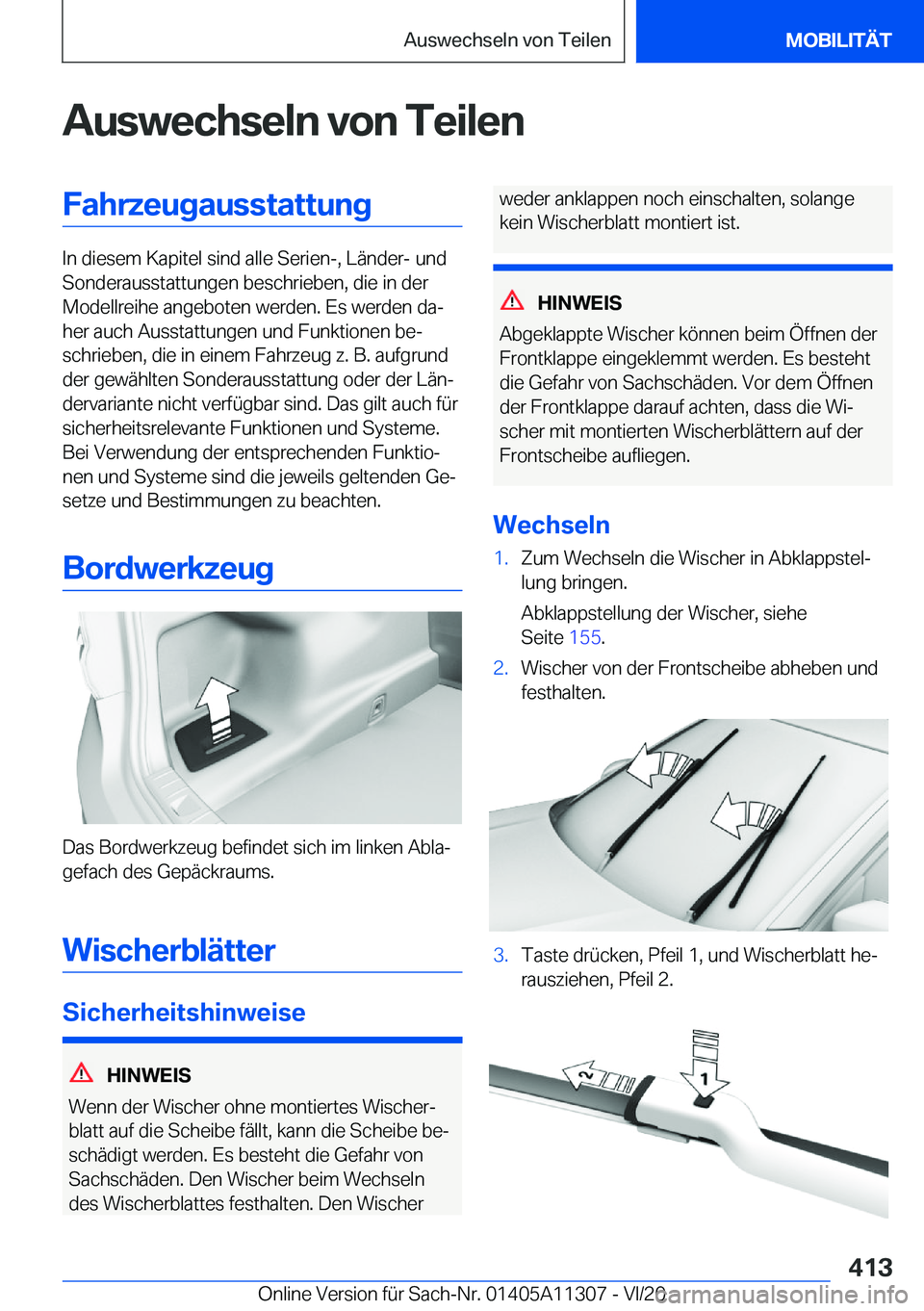 BMW 5 SERIES 2021  Betriebsanleitungen (in German) �A�u�s�w�e�c�h�s�e�l�n��v�o�n��T�e�i�l�e�n�F�a�h�r�z�e�u�g�a�u�s�s�t�a�t�t�u�n�g
�I�n��d�i�e�s�e�m��K�a�p�i�t�e�l��s�i�n�d��a�l�l�e��S�e�r�i�e�n�-�,��L�