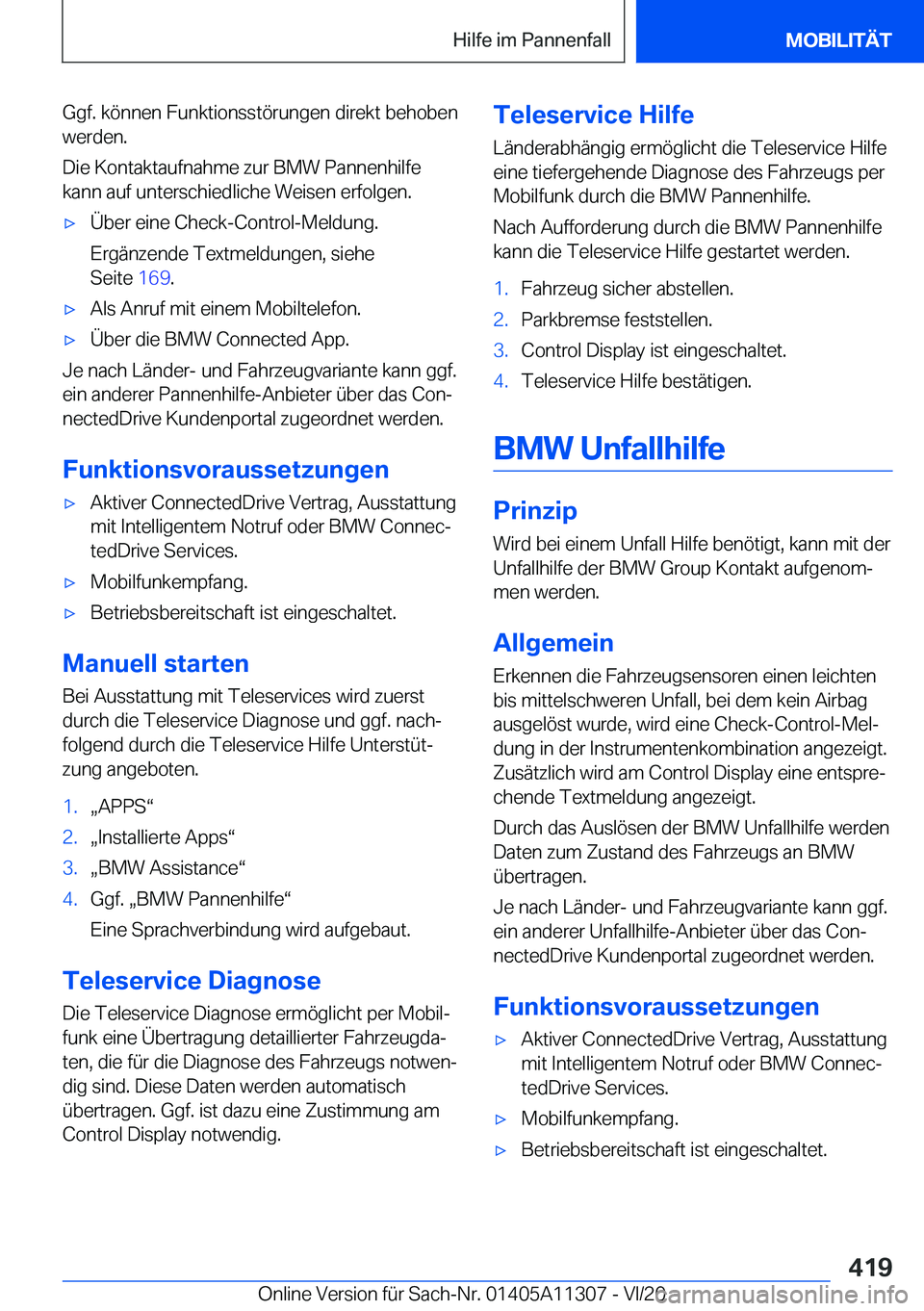 BMW 5 SERIES 2021  Betriebsanleitungen (in German) �G�g�f�.��k�