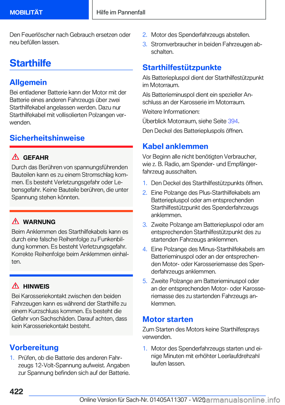 BMW 5 SERIES 2021  Betriebsanleitungen (in German) �D�e�n��F�e�u�e�r�l�