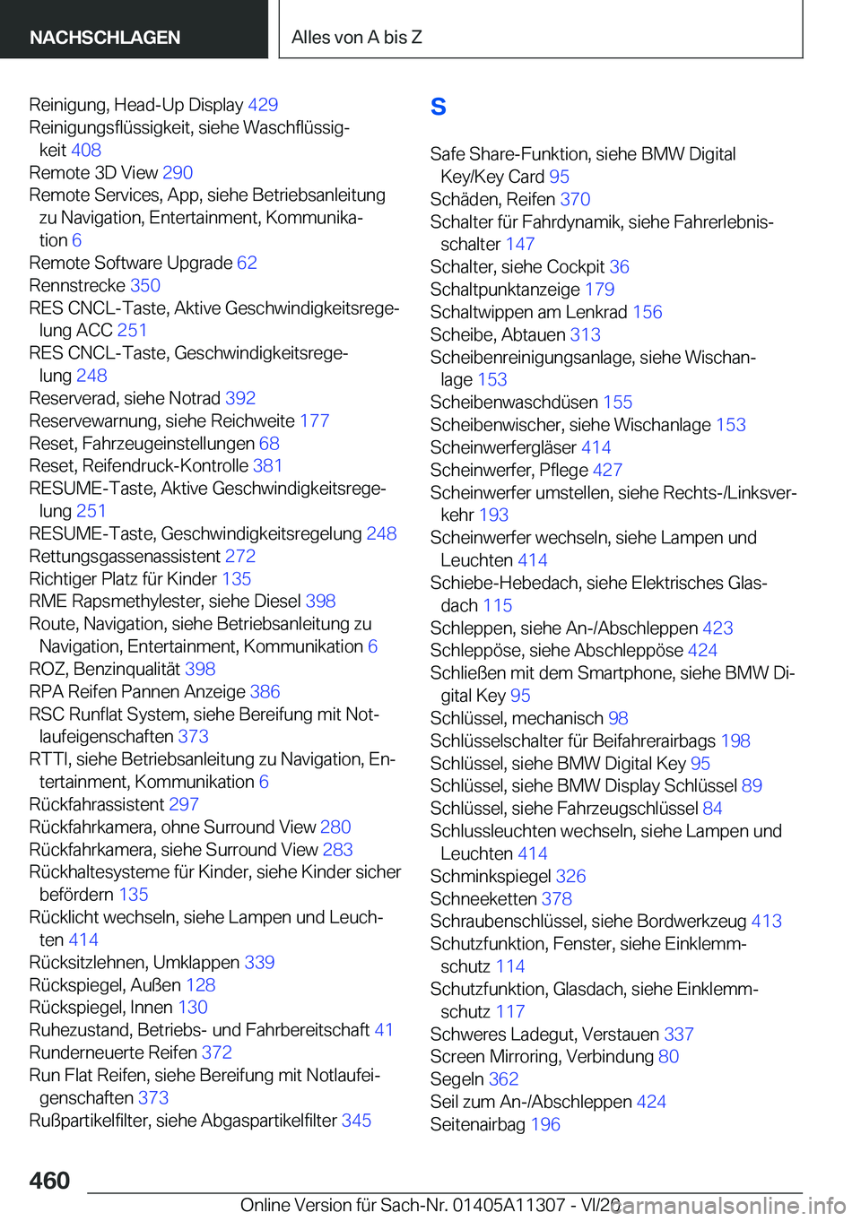 BMW 5 SERIES 2021  Betriebsanleitungen (in German) �R�e�i�n�i�g�u�n�g�,��H�e�a�d�-�U�p��D�i�s�p�l�a�y��4�2�9�
�R�e�i�n�i�g�u�n�g�s�f�l�
