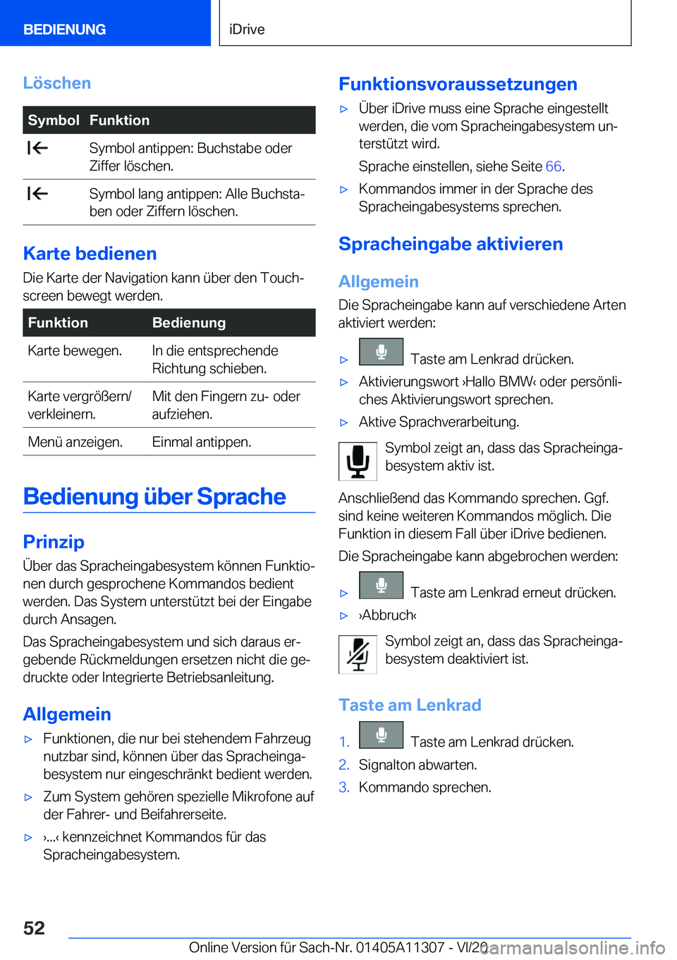 BMW 5 SERIES 2021  Betriebsanleitungen (in German) �L�