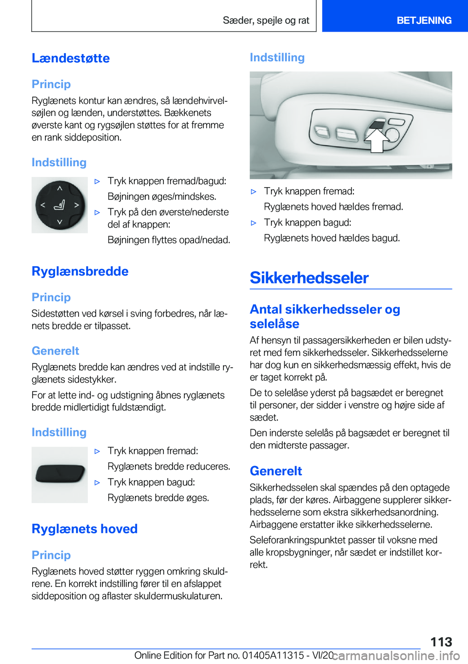 BMW 5 SERIES 2021  InstruktionsbØger (in Danish) �L�æ�n�d�e�s�t�
