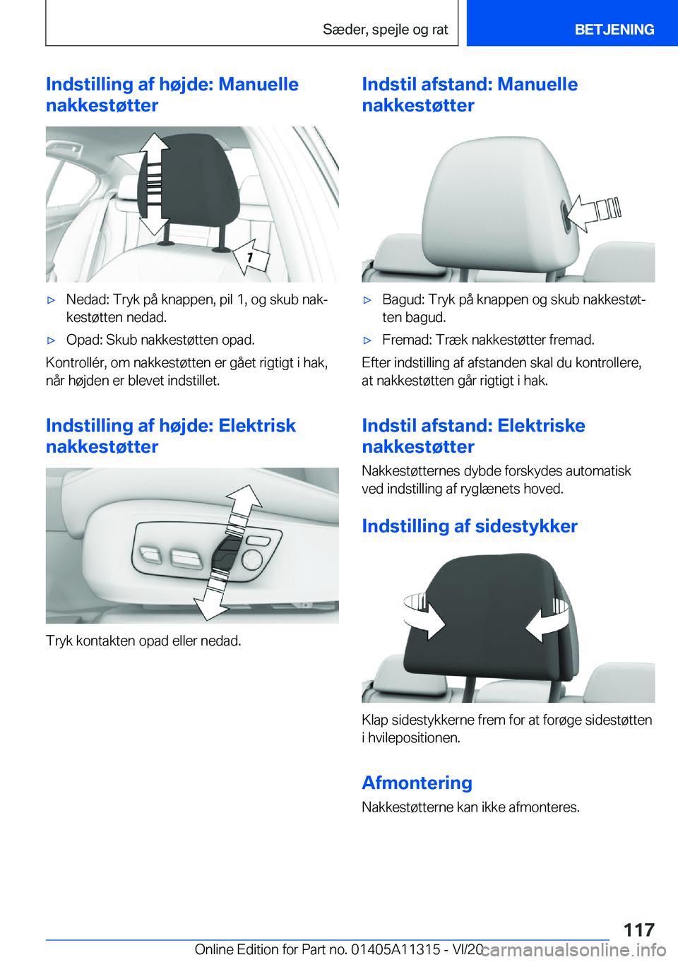 BMW 5 SERIES 2021  InstruktionsbØger (in Danish) �I�n�d�s�t�i�l�l�i�n�g��a�f��h�