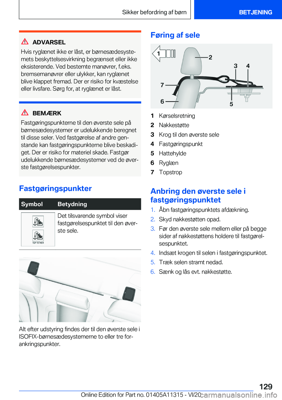 BMW 5 SERIES 2021  InstruktionsbØger (in Danish) �A�D�V�A�R�S�E�L
�H�v�i�s��r�y�g�l�æ�n�e�t��i�k�k�e��e�r��l�å�s�t�,��e�r��b�