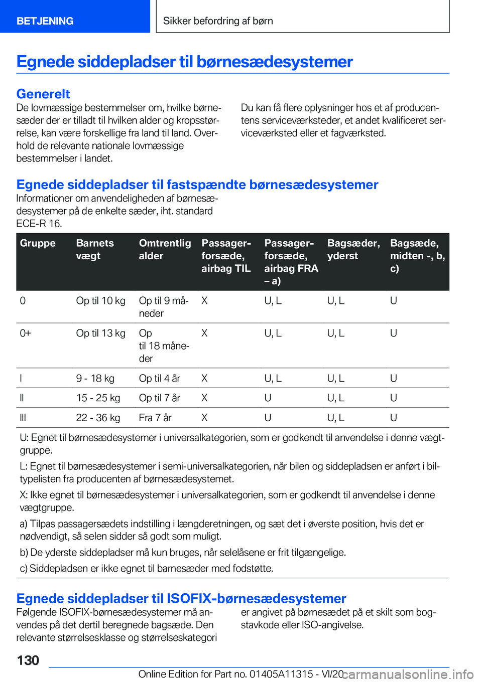 BMW 5 SERIES 2021  InstruktionsbØger (in Danish) �E�g�n�e�d�e��s�i�d�d�e�p�l�a�d�s�e�r��t�i�l��b�