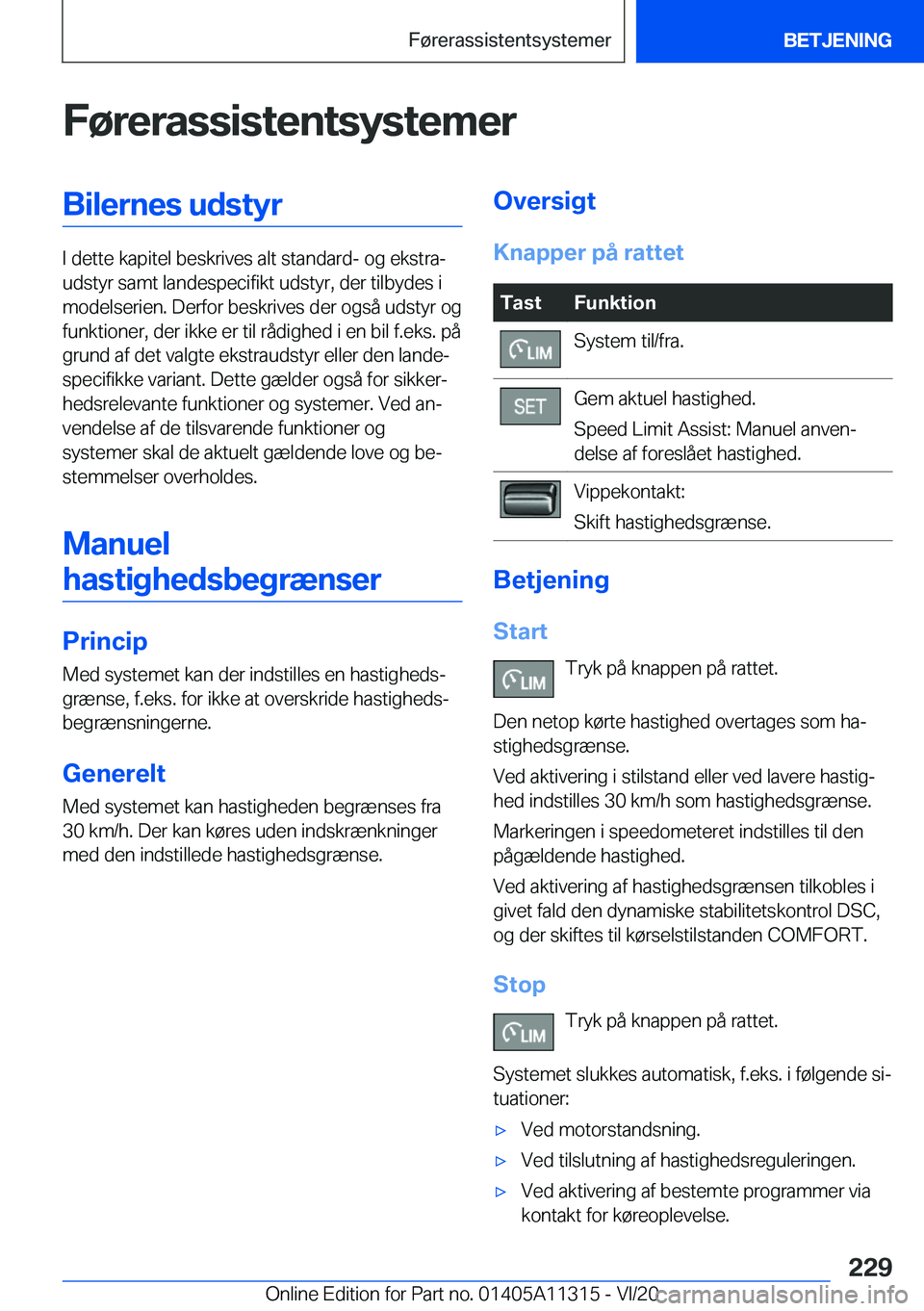 BMW 5 SERIES 2021  InstruktionsbØger (in Danish) �F�