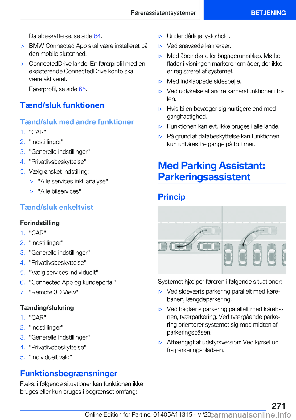 BMW 5 SERIES 2021  InstruktionsbØger (in Danish) �D�a�t�a�b�e�s�k�y�t�t�e�l�s�e�,��s�e��s�i�d�e��6�4�.'x�B�M�W��C�o�n�n�e�c�t�e�d��A�p�p��s�k�a�l��v�æ�r�e��i�n�s�t�a�l�l�e�r�e�t��p�å
�d�e�n��m�o�b�i�l�e��s�l�u�t�e�n�h�e�d�.'x�C�