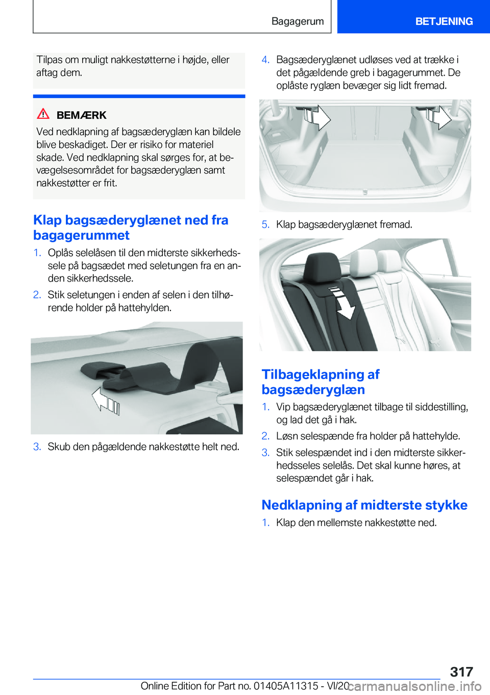 BMW 5 SERIES 2021  InstruktionsbØger (in Danish) �T�i�l�p�a�s��o�m��m�u�l�i�g�t��n�a�k�k�e�s�t�