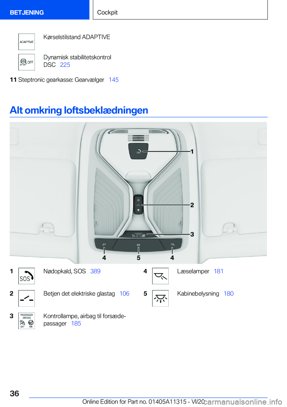 BMW 5 SERIES 2021  InstruktionsbØger (in Danish) �K�