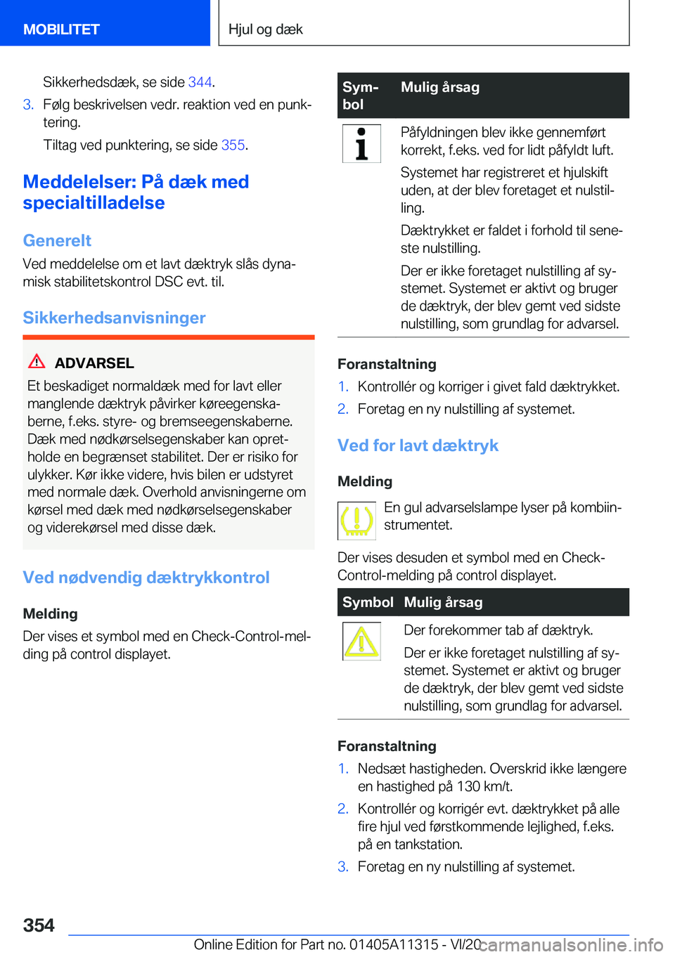 BMW 5 SERIES 2021  InstruktionsbØger (in Danish) �S�i�k�k�e�r�h�e�d�s�d�æ�k�,��s�e��s�i�d�e��3�4�4�.�3�.�F�