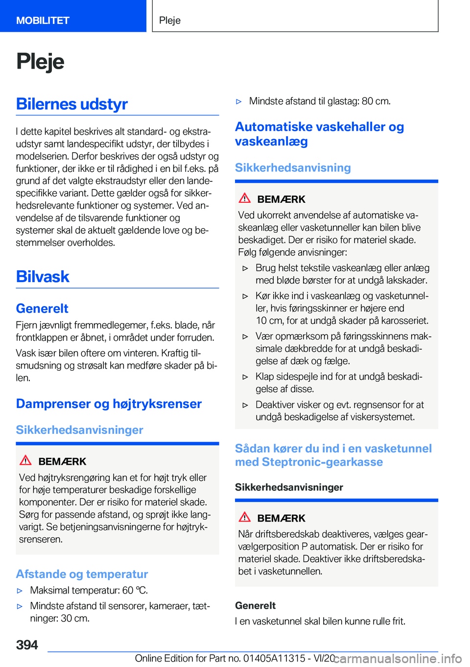 BMW 5 SERIES 2021  InstruktionsbØger (in Danish) �P�l�e�j�e�B�i�l�e�r�n�e�s��u�d�s�t�y�r
�I��d�e�t�t�e��k�a�p�i�t�e�l��b�e�s�k�r�i�v�e�s��a�l�t��s�t�a�n�d�a�r�d�-��o�g��e�k�s�t�r�aj
�u�d�s�t�y�r��s�a�m�t��l�a�n�d�e�s�p�e�c�i�f�i�k�t��u�d