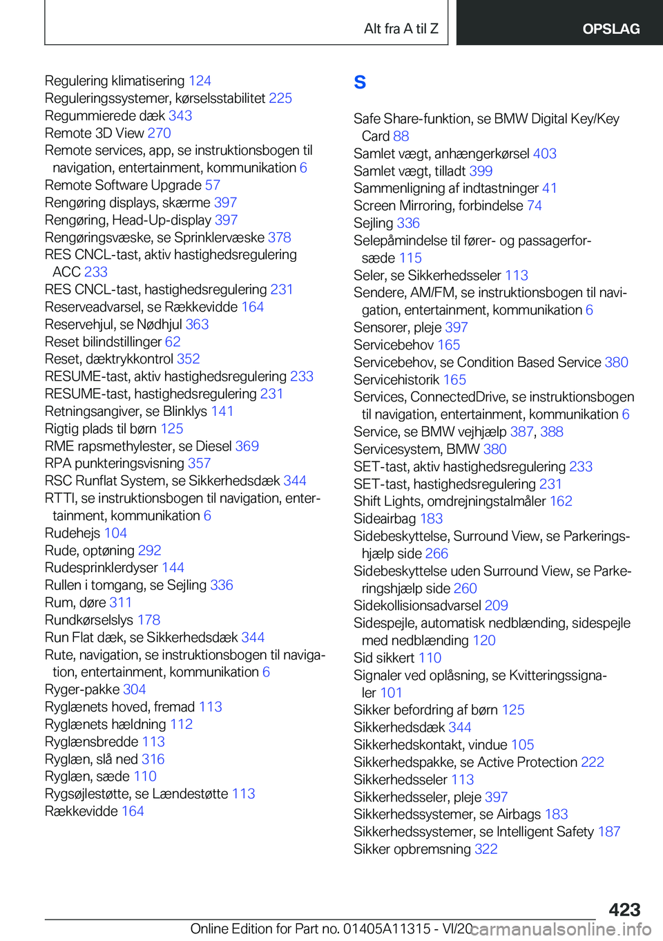BMW 5 SERIES 2021  InstruktionsbØger (in Danish) �R�e�g�u�l�e�r�i�n�g��k�l�i�m�a�t�i�s�e�r�i�n�g��1�2�4�
�R�e�g�u�l�e�r�i�n�g�s�s�y�s�t�e�m�e�r�,��k�